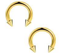 Ftovosyo 2Pcs PA Ring Horseshoe Circular Barbell 316L Surgical Steel Internally Threaded 10G Ear Gauges Septum Rings Pierced Jewelry for Women Men 14mm