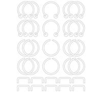 Ftovosyo 30pcs 14G 16G Septum Retainer Plastic Clear Septum Ring Flexible Septum Piercing Jewelry for Work Sport Surgery MRIs, Plastic, plastic