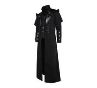 Ftrimoun Gothic Victorian Waistcoat Men Single Breasted for slim Fit Gothic | Single breasted design, for slim fit , V-neck style, sleeveless vest, adjustable back belt