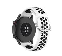 FTRONGRT 20mm Soft Silicone Watch Strap for Nokia Withings Steel HR, Replacement Wristband Bands Bracelet for Nokia Withings Steel HR - (White Black)