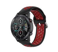 FTRONGRT 20mm Soft Silicone Watch Strap for Nokia Withings Steel HR, Replacement Wristband Bands Bracelet for Nokia Withings Steel HR - (Black Red)
