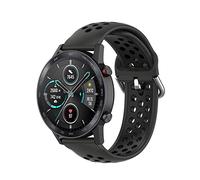 FTRONGRT 22mm Soft Silicone Watch Strap for TicWatch GTX, Replacement Wristband Bands Bracelet for TicWatch GTX - (Coal Black)