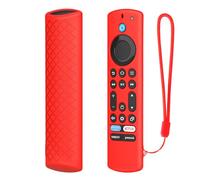 FTRONGRT Case Compatible with 2023 Fire TV Stick 4K Max 2nd, Elastic Silicone, Anti-Drop and Anti-Collision, Lightweight Shockproof Remote Protective Cover.Red