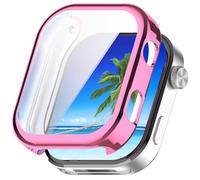 FTRONGRT Case Compatible with Amazfit Active MAX, Anti-Scratch, Soft TPU Plating All-Inclusive Protection Watch Cover. Pink