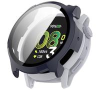 FTRONGRT Case Compatible with Amazfit Active MAX, PC + Screen Tempered Film, Anti-Scratch All-Inclusive Watch Cover. Ink Blue