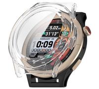 FTRONGRT Case Compatible with Amazfit Cheetah Round/Amazfit Cheetah Pro, PC + Screen Tempered Film, Anti-Scratch All-Inclusive Watch Case.Transparent