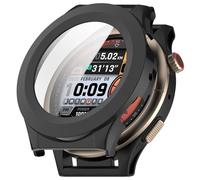 FTRONGRT Case Compatible with Amazfit Cheetah Round/Amazfit Cheetah Pro, PC + Screen Tempered Film, Anti-Scratch All-Inclusive Watch Case.Black