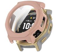 FTRONGRT Case Compatible with Amazfit T-Rex 3 Pro 44mm, PC + Screen Tempered Film, Anti-Scratch All-Inclusive Watch Cover. Pink