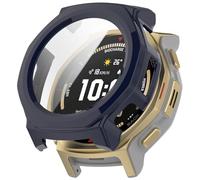 FTRONGRT Case Compatible with Amazfit T-Rex 3 Pro 44mm, PC + Screen Tempered Film, Anti-Scratch All-Inclusive Watch Cover. Ink Blue