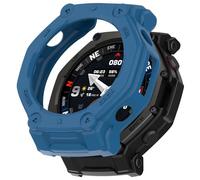 FTRONGRT Case Compatible with Amazfit T-Rex 3 Pro 48mm, Soft TPU, Anti-Scratch, Hollow Watch Protective Cover. Dark Blue