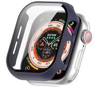 FTRONGRT Case Compatible with Apple Watch Series 10 42mm, PC + Screen Tempered Film, Anti-Scratch All-Inclusive Watch Case Compatible with Apple Watch Series 10 42mm. Midnight Blue