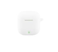 FTRONGRT Case Compatible with Baseus Bass W04, Anti-Scratch, Shockproof, Soft Silicone, Bluetooth Earphone Cover.White