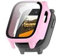 FTRONGRT Case Compatible with Cosmo JrTrack5, PC + Screen Tempered Film, Anti-Scratch All-Inclusive Watch Cover. Pink