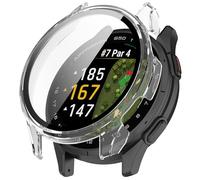 FTRONGRT Case Compatible with Garmin Approach S50, PC + Screen Tempered Film, Anti-Scratch All-Inclusive Watch Case Compatible with Garmin Approach S50.Transparent