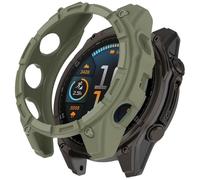 FTRONGRT Case Compatible with Garmin Fenix 8 Pro MicroLED 51mm, Soft TPU, Anti-Scratch Watch Protective Cover. Jungle Green