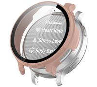 FTRONGRT Case Compatible with Garmin Lily 2 Active, PC + Screen Tempered Film, Anti-Scratch All-Inclusive Watch Case Compatible with Garmin Lily 2 Active. Pink