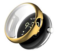 FTRONGRT Case Compatible with Google Pixel Watch 4 41mm, Anti-Scratch, Soft TPU Plating All-Inclusive Protection Watch Cover. Gold