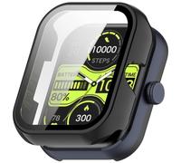 FTRONGRT Case Compatible with HAYLOU Watch 4, PC + Screen Tempered Film, Anti-Scratch All-Inclusive Watch Cover. Black