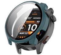 FTRONGRT Case Compatible with HAYLOU Watch 4S, PC + Screen Tempered Film, Anti-Scratch All-Inclusive Watch Cover. Pine Needle Green