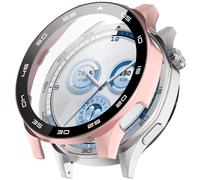 FTRONGRT Case Compatible with Huawei Watch GT 6 Pro 42mm, PC + Screen Tempered Film, with Scale, Anti-Scratch All-Inclusive Watch Cover. Rose Gold