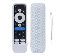 FTRONGRT Case Compatible with onn. Google TV 4K Pro, Anti-Drop and Anti-Collision, Elastic Silicone Lightweight Shockproof Remote Protective Cover. White