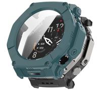 FTRONGRT Case Compatible with Samsung Galaxy Watch 9 Classic, PC + Screen Tempered Film, Anti-Scratch All-Inclusive Watch Cover. Pine Needle Green