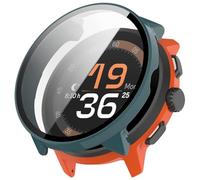 FTRONGRT Case Compatible with SUUNTO Run, PC + Screen Tempered Film, Anti-Scratch All-Inclusive Watch Cover. Pine Needle Green