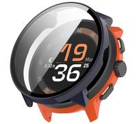 FTRONGRT Case Compatible with SUUNTO Run, PC + Screen Tempered Film, Anti-Scratch All-Inclusive Watch Cover. Ink Blue