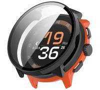 FTRONGRT Case Compatible with SUUNTO Run, PC + Screen Tempered Film, Anti-Scratch All-Inclusive Watch Cover. Black