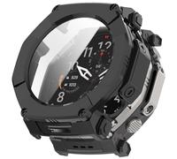 FTRONGRT Case Compatible with Xiaomi Redmi Watch 6 Active, PC + Screen Tempered Film, Anti-Scratch All-Inclusive Watch Cover. Black