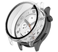 FTRONGRT Case Compatible with Xiaomi Watch 5, PC + Screen Tempered Film, Anti-Scratch All-Inclusive Watch Cover. Transparent
