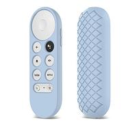 FTRONGRT Case for Google Chromecast 4k Remote, Elastic Silicone, Anti-Drop and Anti-Collision, Lightweight Shockproof Remote Protective Cover for Google Chromecast 4k Remote.Sky Blue