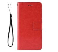 FTRONGRT Cover Compatible for Cubot P40 Case, Flip Cover with Card Slot, Bracket, Wallet, Magnetic PU Leather Wallet Case for Cubot P40. (Red)