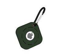 FTRONGRT Protective Case for AirTags, AirTags Positioner Silicone Protective Cover, With Keychain Hook, Safety and Anti-lost, AirTag Case.ArmyGreen