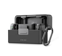 FTRONGRT Silicone Protective Cover for DJI Mic 2, Portable Hook, Anti-fall and Shock Absorption, Soft Protective Case for DJI Mic 2 Wireless Microphone Charging Case.Black