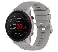 FTRONGRT Soft Silicone 18mm Watch Strap for Garmin Forerunner 255S Music, Replacement Wristband Bands Bracelet for Garmin Forerunner 255S Music.Morning Fog Grey