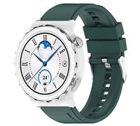 FTRONGRT Soft Silicone 20mm Watch Strap for Amazfit GTS 2 mini, Replacement Wristband Bands Bracelet for Amazfit GTS 2 mini.Silver Buckle Dark Green