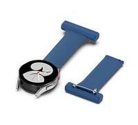 FTRONGRT Soft Silicone 20mm Watch Strap for Samsung Galaxy Watch Active 40mm, Pin Strap Buckle Strap, for Nurses Midwives Doctors Paramedics.Navy Blue