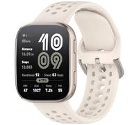 FTRONGRT Strap Compatible with Amazfit Bip 6/Bip Max, Comfortable Soft Silicone Watch Replacement Wristband.Starlight color