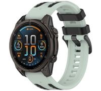 FTRONGRT Strap Compatible with Garmin Fenix 8 Pro AMOLED 51MM, Comfortable Soft Silicone Watch Replacement Wristband.Mint Green Black