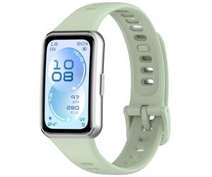 FTRONGRT Strap Compatible with Huawei Band 11/ Band 11 Pro, Comfortable Soft Silicone Watch Replacement Wristband.Official green