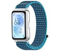 FTRONGRT Strap Compatible with Huawei Band 11/ Band 11 Pro, Easy to Install and Disassemble, Woven Adhesive Watch Replacement Wristband - Sea Blue