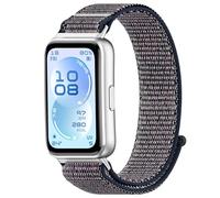 FTRONGRT Strap Compatible with Huawei Band 11/ Band 11 Pro, Easy to Install and Disassemble, Woven Adhesive Watch Replacement Wristband - Midnight Blue