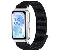 FTRONGRT Strap Compatible with Huawei Band 11/ Band 11 Pro, Easy to Install and Disassemble, Woven Adhesive Watch Replacement Wristband - Official Black