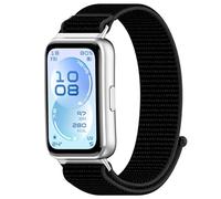 FTRONGRT Strap Compatible with Huawei Band 11/ Band 11 Pro, Easy to Install and Disassemble, Woven Adhesive Watch Replacement Wristband - Black
