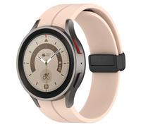FTRONGRT Strap Compatible With Samsung Galaxy Watch 7/Watch FE, Comfortable Soft TPU Replacement Wristband, Black Buckle Official Pink