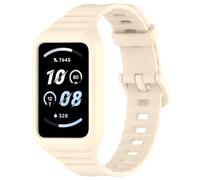 FTRONGRT Watch Strap Compatible with Honor Band 9 / Honor Band 10, Soft Silicone One-Piece Comfortable Replacement Wristband Bands - Dream White