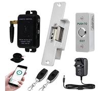 FTSTech TUYA Access Control Electronic Strike Lock System Kit with Smartphone App Control, Paired with Wireless Press Remote and Exit Button
