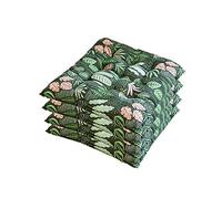 FTTKGRL 4 Pack Chair Pads,Premium Padded Cushion With Ties for Garden Patio Kitchen Dining,Decorative Chair Cushion for Indoor Outdoor Garden Office Living Room 40 x 40 cm (Style U)