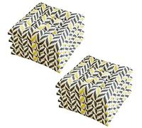 FTTKGRL 8 Pack Chair Pads,Premium Padded Cushion With Ties for Garden Patio Kitchen Dining,Decorative Chair Cushion for Indoor Outdoor Garden Office Living Room 40 x 40 cm (Style D)